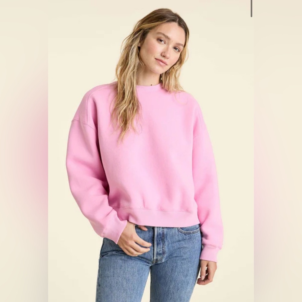 Nuuds Classic Crew Neck Sweatshirt in Bubblegum Pink